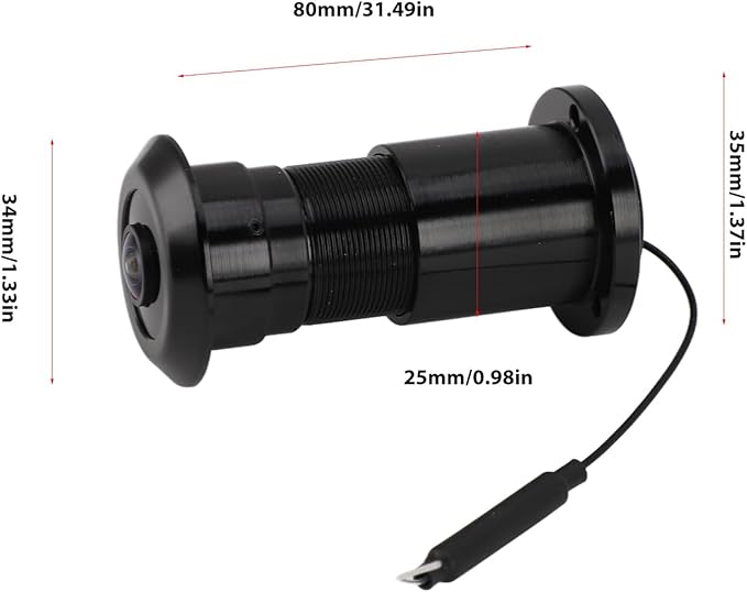 Door Peephole Camera, 1080P Smart Door Eye Hole Camera, 180 Degree Wide View Angle, 2 Way Talk, Doorbell Security Camcorder Peephole Viewer for Home