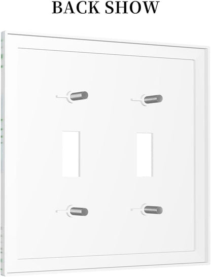 Beach Nautical Starfish Scallop Coral Conch Decorative Switch Plates 2 Gang Double Toggle Outlet Light Switch Cover Wall Plate Electrical Faceplate for Bathroom Home Decor