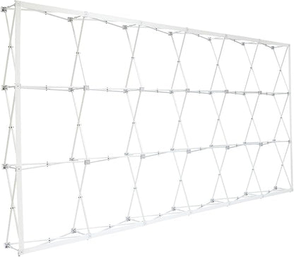 Custom Fabric Pop Up Straight Display, Trade Show Display Backdrop Booth, Hook and Loop Step and Repeat Backdrop for Trade Show Backdrops (Graphic with Frame, 15ftx8ft)