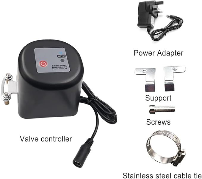 UseeLink Matter Water Valve, Smart Water Shut Off Valve, Automatic Valve Controller Timer,Compatible with Alexa,Apple Home, 2 Packs
