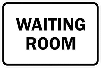 Signs ByLITA Classic Framed Waiting Room (White) - Large 2 Pack