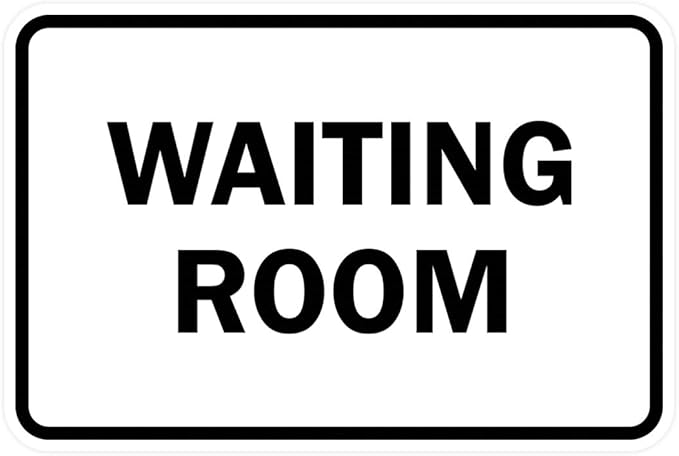 Signs ByLITA Classic Framed Waiting Room (White) - Medium 2 Pack
