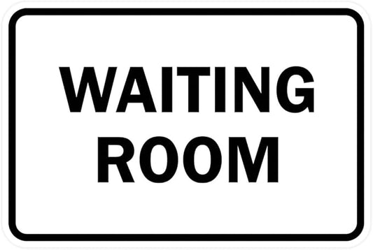 Signs ByLITA Classic Framed Waiting Room (White) - Medium