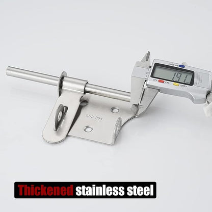 JQK Sliding Bolt Gate Latch, 6 Inch Thickening 304 Stainless Steel Barrel Bolt with Padlock Hole, Interior Door Latches Brushed Finish