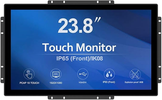 GreenTouch 23.8 Inch 10 Points Open Frame PCAP Touchscreen Monitor - Industrial Touch Display -16:9 -TFT LCD