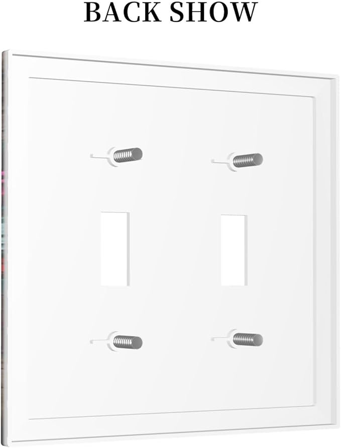 Decorative Switch Plates Hip Hop Street Graffiti Flame Car 2 Gang Double Toggle Outlet Light Switch Cover Wall Plate Electrical Faceplate for Bedroom living Room Decor