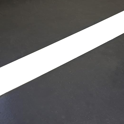 SmartSign White 6 inch x 100 feet Floor Marking Tape, 32 mil Vinyl Floor Tape, Superior Mark Industrial Use Safety Tape with Beveled Edges, Strong Adhesive, for Gym/Warehouse/Courts