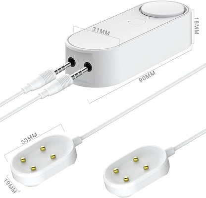 WiFi Water Leakage Detector with Dual Probe, Smart Water Sensor Alarm, Detached 16.4FT Dual Detection Line, Left and Right Dual Alarms, Remote App Monitoring, Dual Alerts, AAA Battery Powered(Include)