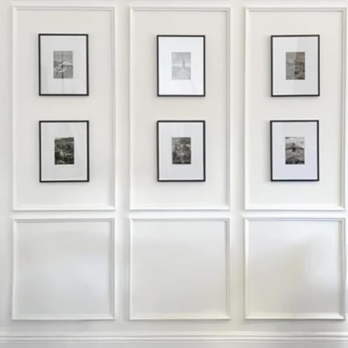 Peel and Stick Wall Molding Kit – Pre Cut Wainscoting Panels, DIY Molding Trim for Walls, Easy Install Accent Wall Kit, Peel and Stick Wainscoting Panels, Wainscoting Panels