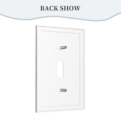 Decorative Light Switch Plate Covers Rustic White Purple Daisy Floral Flower 1 Gang Wall Plate Single Toggle Switch Cover Plate Jumbo Electrical Switchplate Receptacle Faceplate