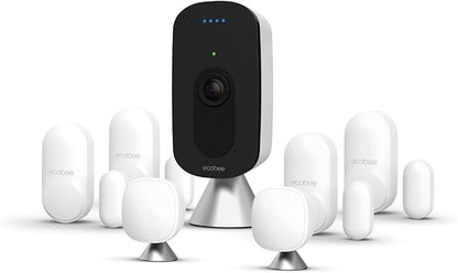 ecobee SmartCamera with Whole Home Sensors Bundle with ecobee Smart Camera Indoor WiFi Security Camera, 2 Pack SmartSensor for Doors & Windows, and ecobee SmartSensor 2 Pack. Smart Home - Compatible with ecobee Smart Thermostats for Home, Wifi Contact ...