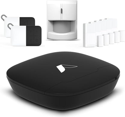 Abode 9 Piece Wireless Security System – Expandable to Protect Your Whole Home - Easy DIY Installation - Optional Professional Monitoring - Compatible with Alexa & Google Assistant