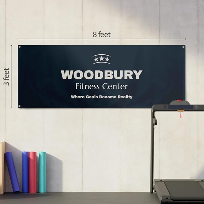 Staples Custom Scrim Vinyl Banner - 96" x 36" Quote Banner with 4 Grommets - Durable Outdoor Sign for Events, Promotions, and Business Advertising (American Flag)