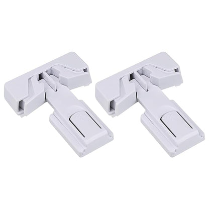 Child Proof Refrigerator Door Lock, Baby Safety Fridge Door Latches, One Handed Operation, No Tools Need or Drill (White2)