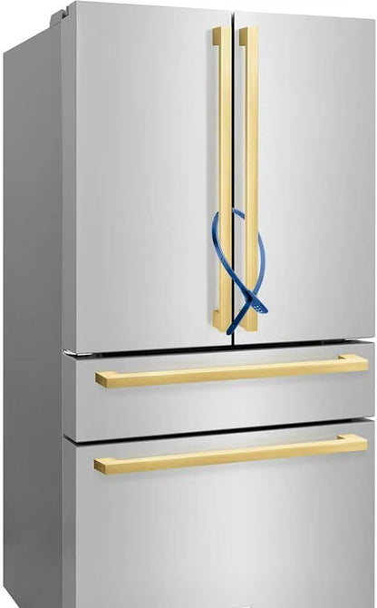 Adjustable Babyproof Lock, Easy Install on Cabinets, French Fridges, Baby Carriages, Kids’ Bikes, Helmet, Gates, Lock for Kids & Adults - French Door, Versatile Safety Solution (1 Pack Blue)