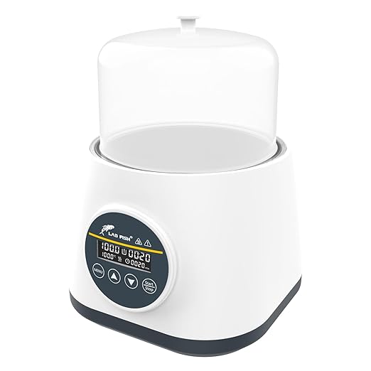 LAB FISH 2L Lab Water Bath(WB-2), 100℃ Precision Heating, Stainless Steel Tank with Timer & Anti-Dry Burn Protection