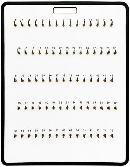 Masonite Key Holder Wall Mount with 38 Spring-Lock Hooks 16" × 23-1/2" – Wall Mounted Key Organizer Board with Metal Trim and Handle – Dealership, Office, Garage Key Rack Cabinet - Pack of 3