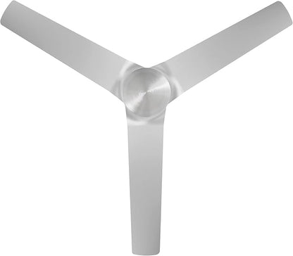 Mocha Indoor/Outdoor 3-Blade Smart Compatible Ceiling Fan 54in Brushed Aluminum with Remote Control and Wall Cradle. Works with iOS/Android, Alexa, Google Assistant, Samsung SmartThings, and Ecobee.