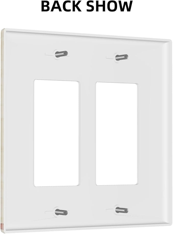 Decorative Outlet Covers Native American African Afro 2 Gang Light Switch Cover Double Rocker Wall Plate Outlet Covers Faceplate for Home Bedroom Decor（2 Pack）