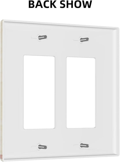 Decorative Outlet Covers Native American African Afro 2 Gang Light Switch Cover Double Rocker Wall Plate Outlet Covers Faceplate for Home Bedroom Decor（2 Pack）