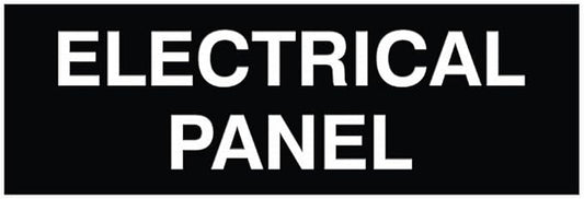 All Quality Basic Electrical Panel Sign - Fire Regulation Safety Compliance Sign - Black - Medium (1 Pack)