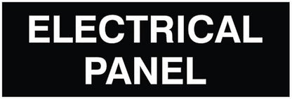 All Quality Basic Electrical Panel Sign - Fire Regulation Safety Compliance Sign - Black - Small (1 Pack)