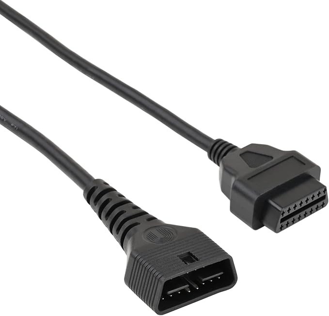 iKKEGOL Full 16 Pin OBD2 OBD II Male to Female Extension Cable Cord Diagnostic Tool Adapter for Auto Car Vehicle Truck 24V All OBD2 Port Plug Connector 24AWG (1M/3.3FT)