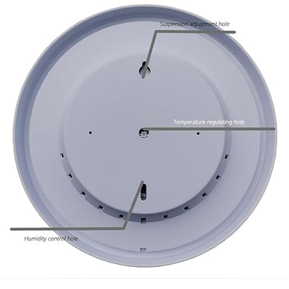 Outdoor Thermometer Hygrometer, 10 Inch Round Large White Gauge with Easy to Read Face, Waterproof Wall Mount for Patio, Garden, Garage, Home Outside Temperature and Humidity Monitor