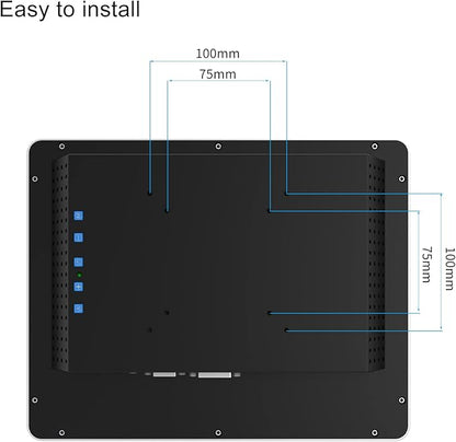 GreenTouch 12.1 Inch PCAP Multi-Touch Touchscreen Monitor - HDMI/VGA/DVI Port Built-in for Kisok - 1024 * 768 Resolution