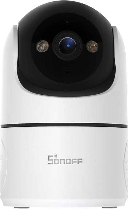 SONOFF Indoor Security Camera 1080P, CAM-PT2 Pan Tilt WiFi Camera with 360° View, Motion Tracking, Color Night Vision, 2-Way Audio, Privacy Mode, Compatible with Alexa & Google Home