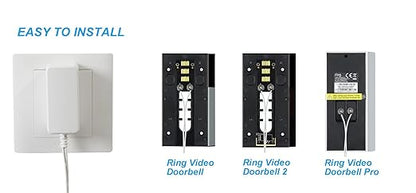 18V 500mA Doorbell Adapter 33 Feet Extra Long Cable ETL Certification Video Doorbell Power Adapter Compatible with Ring Video Doorbell, Video Doorbell 2, Video Doorbell Pro