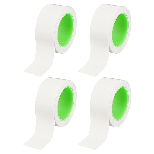 PATIKIL Floor Marking Tape 2 Inch x 110 Ft, 4 Pcs Self-Adhesive Warning Safety Tape Caution Stripe for Walls Floors Pipes Equipment Outdoor, White