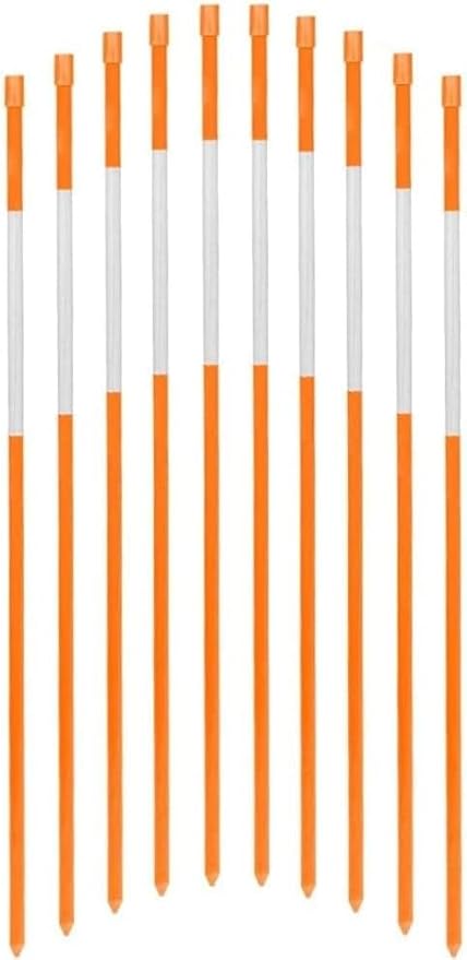 FiberMarker 48-Inch Reflective Driveway Markers Orange 50-Pack 5/16-Inch Dia Driveway Poles 48-Inch Reflective Driveway Markers Orange 50-Pack 5/16-Inch Dia Driveway Poles