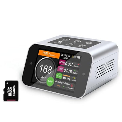 Air Quality Monitor Indoor AQI Dust Meter Pollution Tester Particle Counter (PM+TVOC+HCHO+CO2)