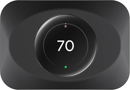 Nest Thermostat Wall Plate Cover Replacement Compatible with Google Nest Learning Thermostat (4th Gen), Practical Nest Learning Thermostat 4 Trim Kit, Snap fit Design (Black, 1 Pack)