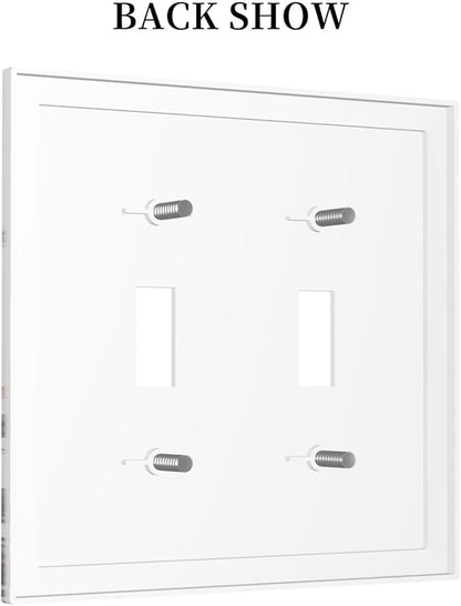 Boho Nursery Wildflower Flora Vintage Flower Decorative Switch Plates 2 Gang Double Toggle Outlet Light Switch Cover Wall Plate Electrical Faceplate for Bedroom Living Room Decor
