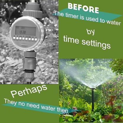 Smart Soil Moisture Sensor, Specially Equipped with Satxtrem WiFi Water Timer Auto Watering (White-Sensor)