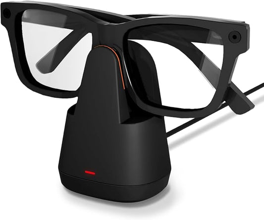 Doohoeek Charging Dock for Meta Ray-Ban Glasses, Scratch-Proof & Weighted Base Charging Station for Oakley Meta Glasses, AI Glasses Charger for Wayfarer, Skyler, Headliner & HSTN