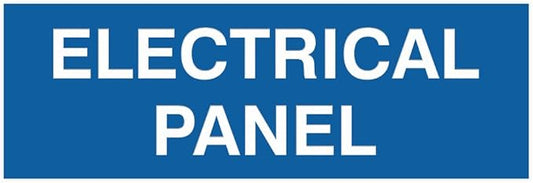 All Quality Basic Electrical Panel Sign - Fire Regulation Safety Compliance Sign - Blue - Large (1 Pack)