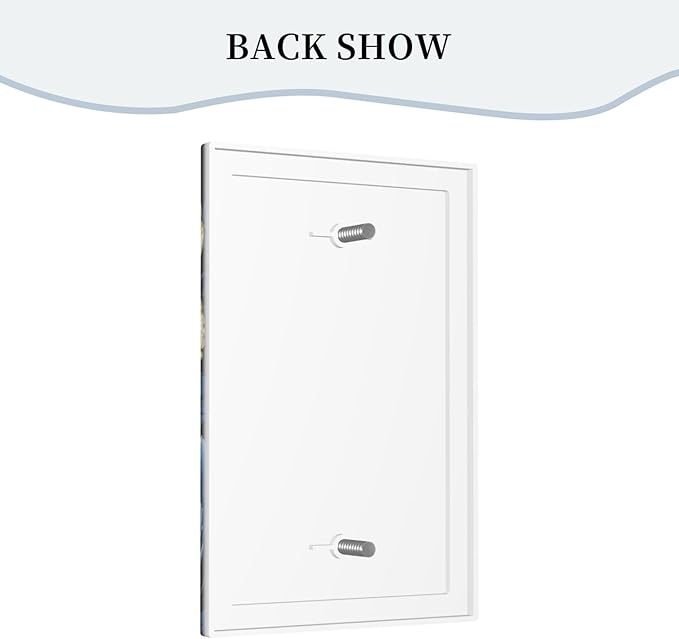 Blue White Flowers Light Switch Covers No Device Wall Plate 1 Gang Decorative Blank Switchplate Electrical Faceplate for Country Living Bedroom Decor