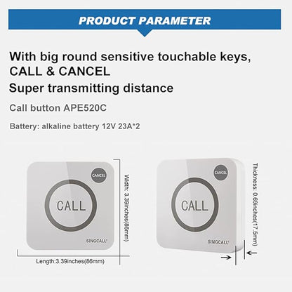 Strobe Siren Panic Alarm Button Siren Alarm with Light for Home Caring Loud Outdoor SOS Alert System 2 Red Flashing Siren and 4 Emergency Button for Store Hotel Jewelry Shop Security