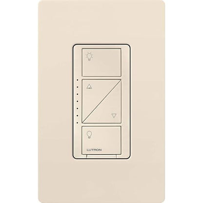 Lutron Caseta Original Smart Dimmer Switch (Lutron Smart Hub Required), for LED Lights, 150 Watt, Single-Pole/3-Way, No Neutral Required, PD-6WCL-LA, Light Almond, 12 Pack