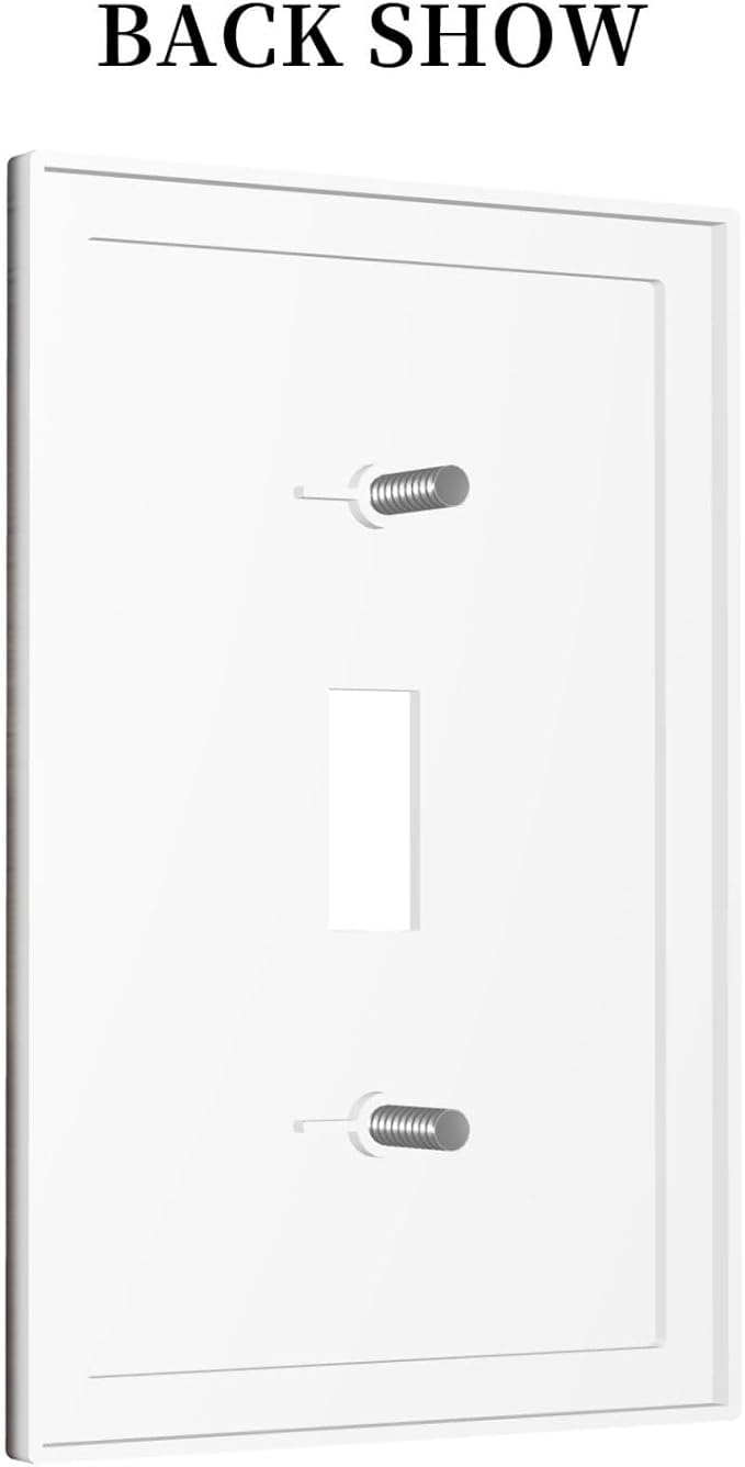 Decorative Light Switch Cover Plate Vintage Brown Farmhouse Barn Door 1 Gang Single Toggle Wall Plates for Electrical Outlets Outlet Covers Switch Plate Covers Faceplate for Bedroom Home Decor