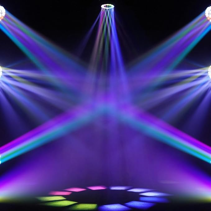 SHEHDS 19x40W LED Moving Head Light, RGBW LED Stage Light with RGB Ring Effects, with Zoom, Beam Effect, 360° Rotation, for Outdoor Concert Performance, Theater, School Show