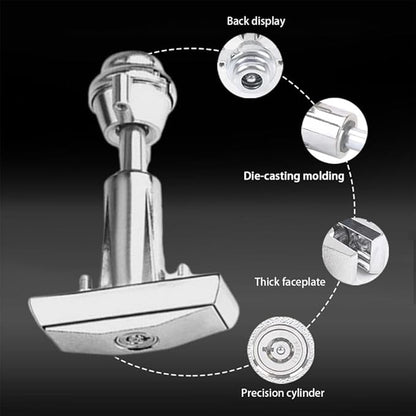 Vending Machine Key,Half Zinc and Half Aluminum T-Shaped Non Universal Anti-Theft Lock Core Handle Automatic Water Vending Machine Lock,Suitable for Coin Operated Game Machines,Etc (Silver)
