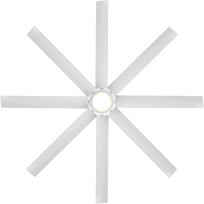 WAC Lighting Mocha XL 8-Blade Aluminum Smart Ceiling Fan in Brushed Nickel