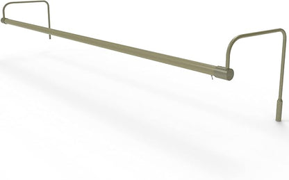 Cocoweb 43 Inch Tru-Slim Antique Brass Picture Light - LED, 2700K, Adjustable Arm, Plug-in, Toggle Switch, Sleek and Compact Design