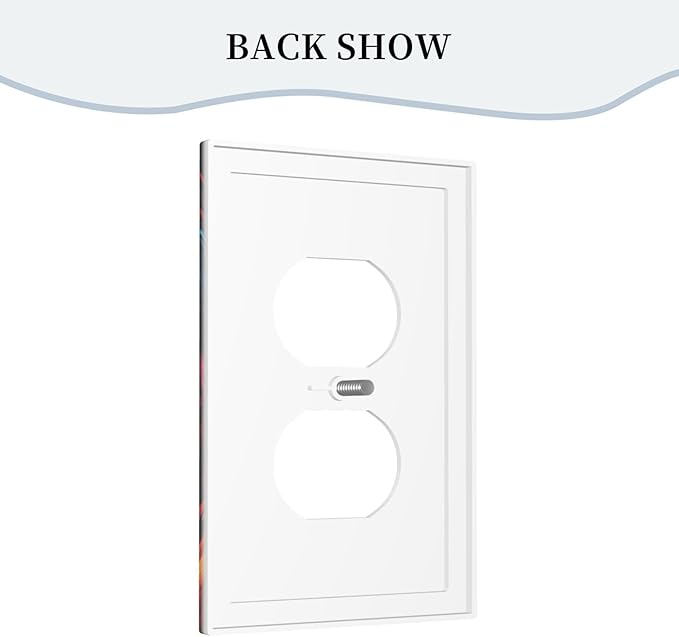 Colorful Graffiti Basketball Sport Basket Hippie Single Duplex Wall Plate Covers Light Switch Cover 1 Gang Outlet Plate Decorative Switchplate Covers Electrical Faceplate for Country Bathroom