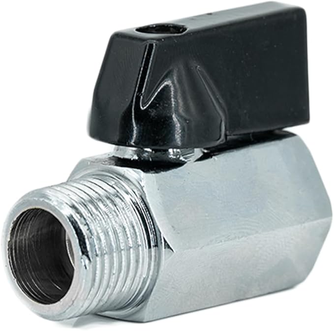 Brass Mini Ball Valve 1/4" NPT Female x Male Shut-Off Valve