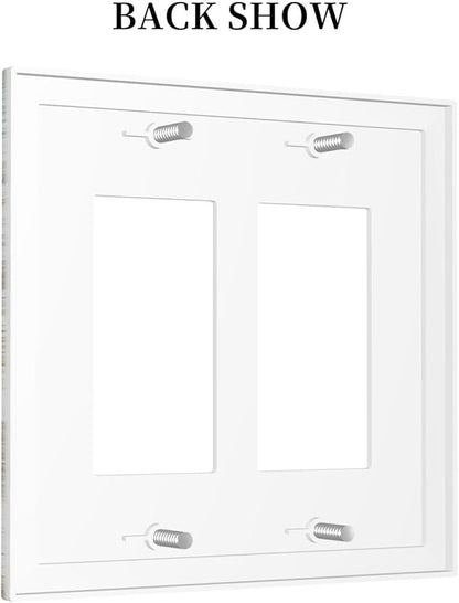 Decorative Outlet Covers Nautical Green Sea Turtles Beach Blue Ocean 2 Gang Double Gfci Rocker Electrical Wall Panels Light Switch Cover Plate For Bathroom Kids Room Decor